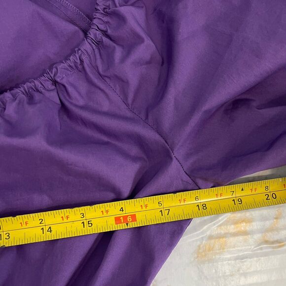 Rebecca Taylor Smocked Waist Midi Milkmaid Dress Small Purple Wimsigoth Grunge - Picture 13 of 16